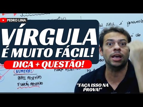 COMO ACERTAR TODAS AS QUESTÕES DE VÍRGULA! (é muito fácil!) / Sintaxe com Pedro Lima #AULA13