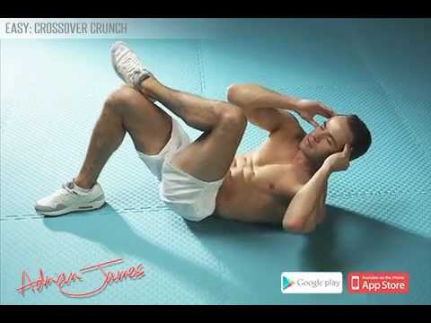 Adrian James 6 Pack Abs Workout - Crossover Crunch