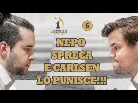 NEPO SPRECA E CARLSEN VINCE IL 6° MATCH AL CAMPIONATO DEL MONDO DI SCACCHI!