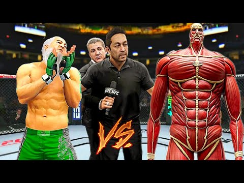 Old Bruce Lee vs. Colossal Titan - EA Sports UFC 4