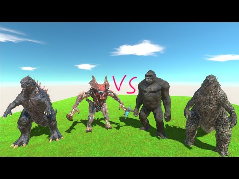 - GOJIRA VS GODZILLA 2021 AND RAIJIN VS KING KONG - Animal Revolt Battle Simulator