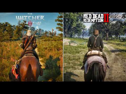 RDR2 vs The Witcher 3 Which Game Has BETTER Physics?