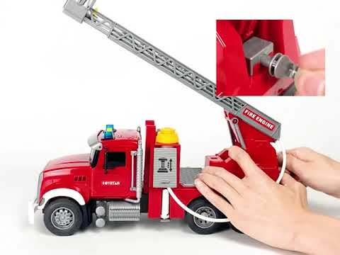 Пластиковая машина «Пожарная служба» 666-58P, 36 см., свет, звук, вода