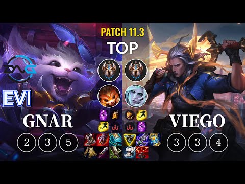 DFM Evi Gnar vs Viego Top - KR Patch 11.3