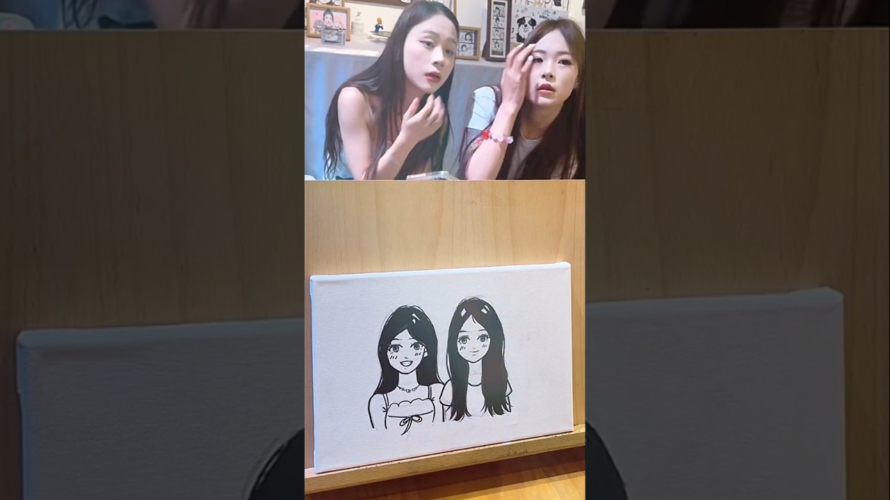 #seni #seniman #cat #gambar #potret #lukisan akrilik #gambar #tiktok #gadis #cara menggambar #cel...