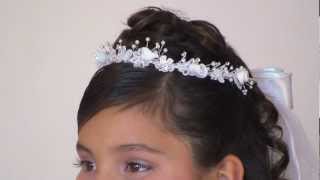 Crown with Veil Style FG_925- White Only