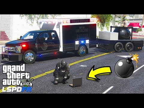Last Live Stream! GTA 5 LSPDFR #652 Los Santos Bomber On The Loose! New Police Bomb Squad & Trailer