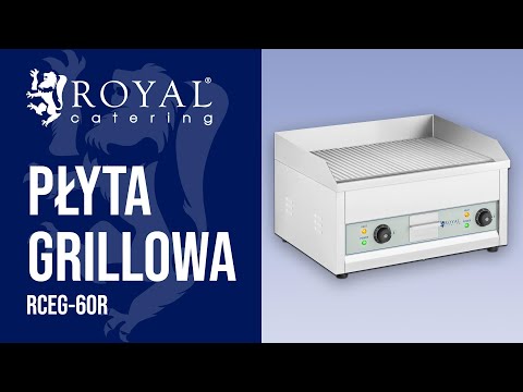 Video - Płyta grillowa - 600 x 400 mm - Royal Catering - 2 x 2,500 W