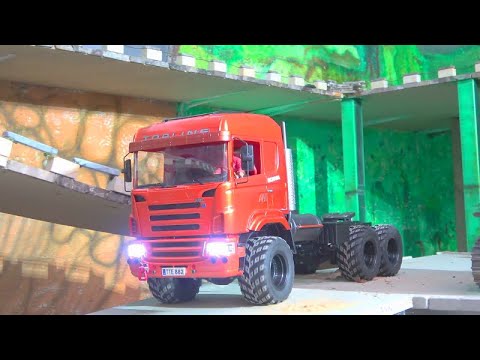 SCANIA R 560 AGRAR! HEAVY RC 6X6 MODEL! FIRST TEST DRIVE! SELF MADE RC TRUCK 6X6
