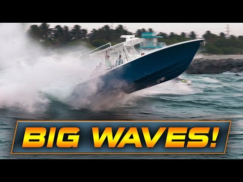 BOATS GO FLYING AT HAULOVER INLET PART 2!! | Rough Waves!