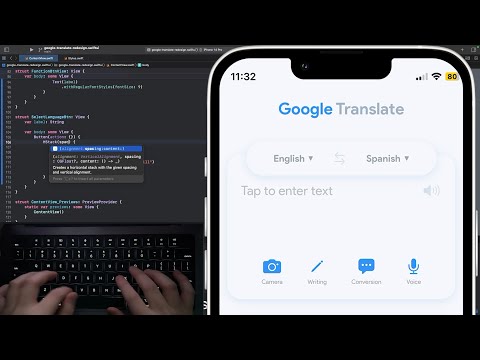Google Translate App Redesign using SwiftUI - UI Part // ASMR Programming