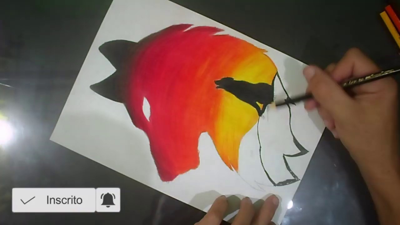 Watch Now COMO DESENHAR COLORIR LOBO COM PAISAGEM how to draw wolf - PASSO A PASSO COMO DESENHAR COLORIR LOBO COM PAISAGEM how to draw wolf - PASSO A PASSO