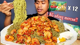 Download lagu MUKBANG 12 BUNGKUS MIE JIWA PAGI   1 KG UDANG CABE MERCON mp3
