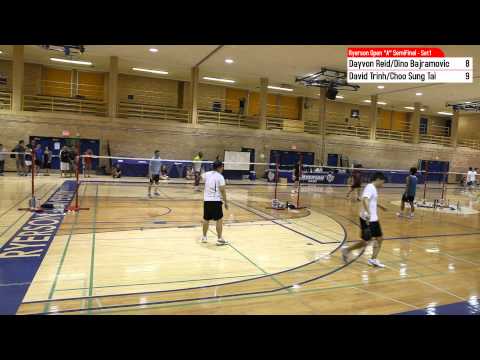 1080p 2012 Ryerson Open MD set1 SemiFinal Dayvon/Dino vs David/Choo Badminton