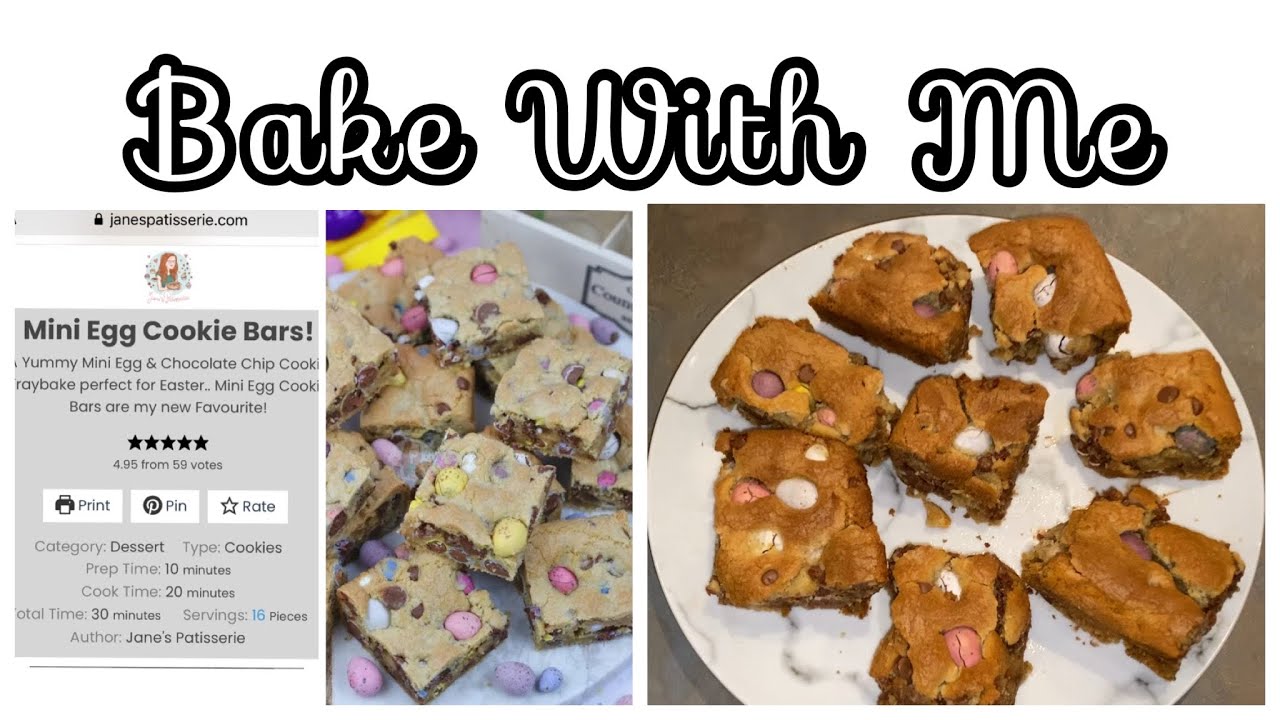 || Bake With Me - Mini Egg Cookie Bars || #bakewithme #minieggs