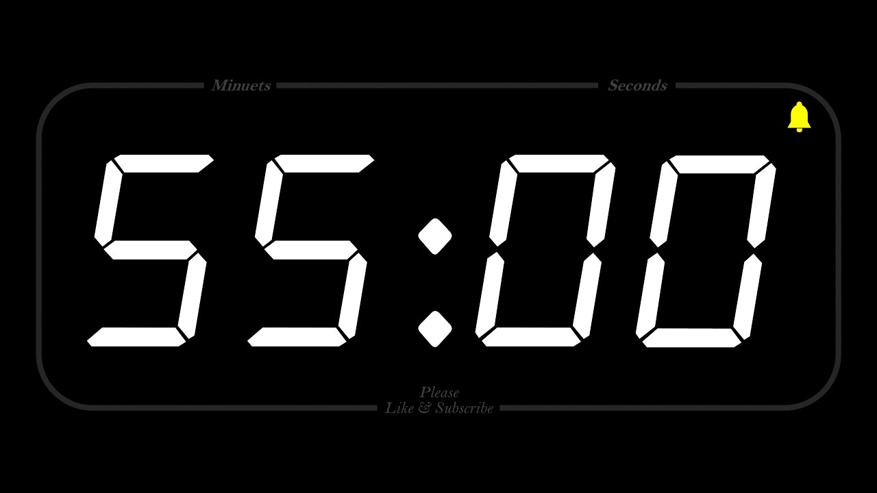 55 MINUTE - TIMER & ALARM - 1080p - COUNTDOWN