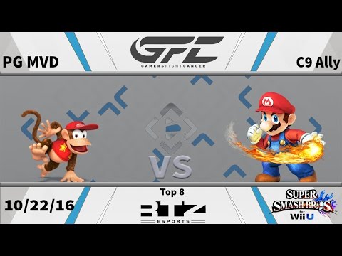 GFC Top 8 Winners Semis - PG MVD (Diddy Kong) vs C9 Ally (Mario) - Wii U