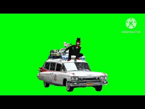 Katie killerson jumping onto the ecto-1 green screen 4