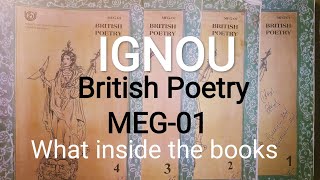 What inside the IGNOU British Poetry (MEG-01) 10-books || How to read these books