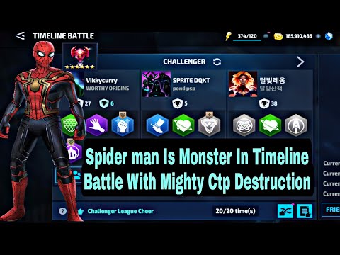 Spider man Is Monster In Timeline Battle With Mighty Ctp Destruction - Marvel Future Fight