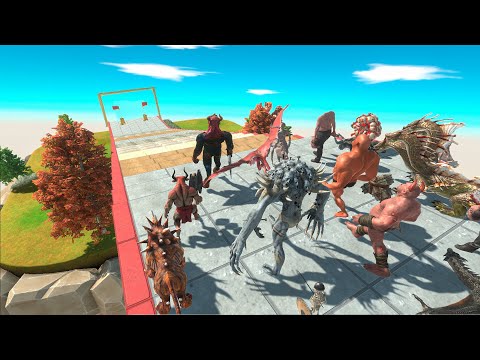 🔥STAIR SPEED RACE ALL FANTASY VS INFERNALS TO GET A TOP 1 - Animal Revolt Battle Simulator
