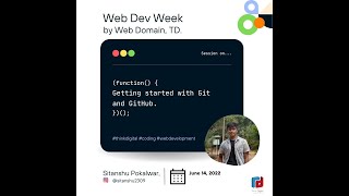 Getting Started with Git and GitHub By Sitanshu | Web Dev Week | Think-Digital