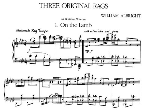 William Albright - Three original Rags for piano (with score)