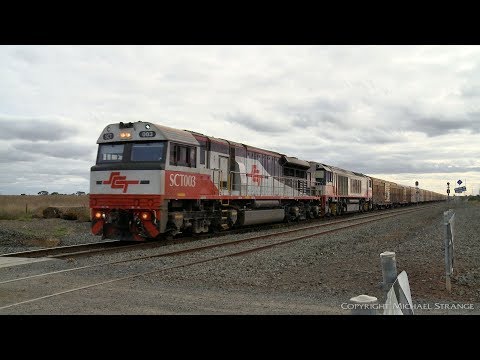 SCT 6PM9 Containers And Boxcar Freight Train - PoathTV Australian Railways
