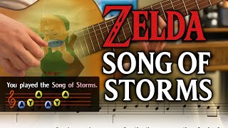 Song of Storms - Legend of Zelda (Classical Guitar with Score & TAB)