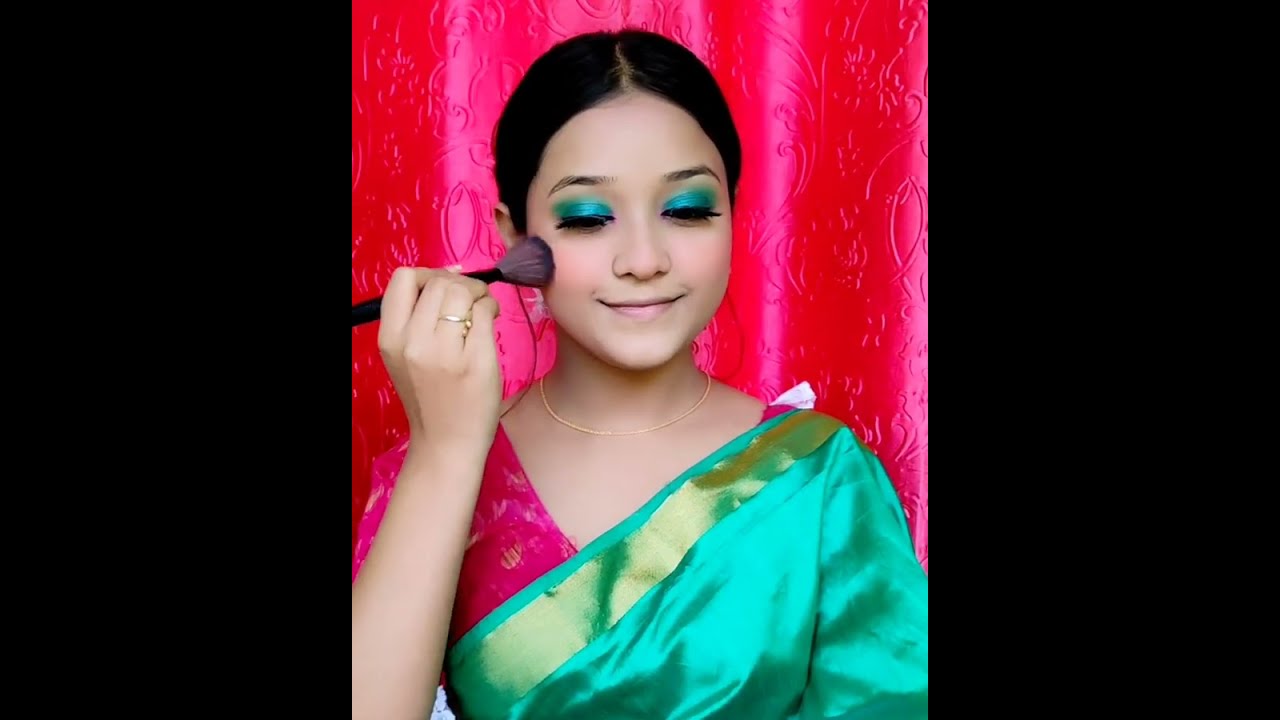 Watch video 💚 Wedding Guest Makeup 💚। Green Pink Saree Makeup । Debopriya's Beauty Bar । #shorts #makeupshorts Now 💚 Wedding Guest Makeup 💚। Green Pink Saree Makeup । Debopriya's Beauty Bar । #shorts #makeupshorts