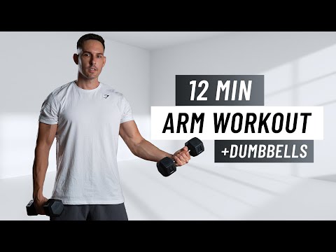 12 MIN STANDING ARM WORKOUT With Dumbbells (No Pushups)