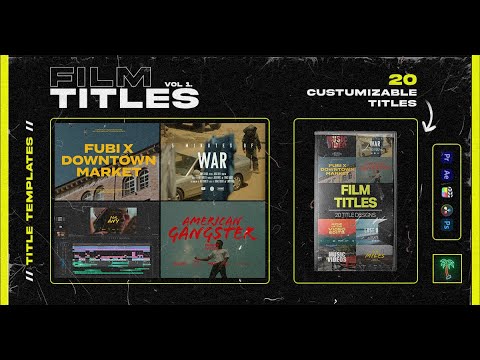 Title Templates For Adobe & Davinci Resolve - Film Titles Vol 1