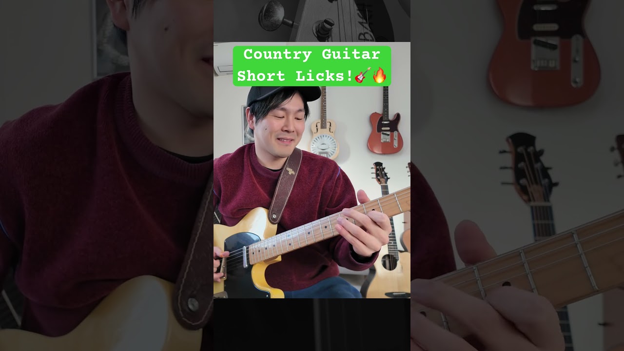 G country licks by Koyo Morita #guitar #countryguitar #telecaster #shorts