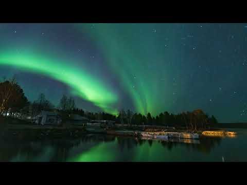 Timelapse Northern Lights 4K - Lapland Finland