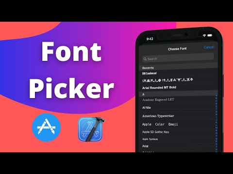 Swift: Font Picker Tutorial (2021, Xcode 12, Swift 5) - iOS Development for Beginners