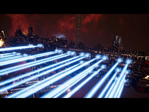 Adeptus Mechanicus vs Orks - Skalgrim Mod - Massive Battle - Battlefleet Gothic Armada 2