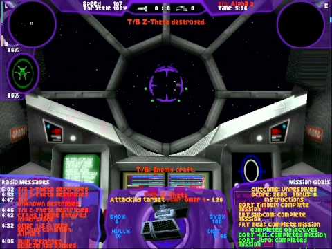 Playthrough of TIE Fighter Total Conversion Battle 8 Mission 1 - Evacuate TIE Advanced Plants