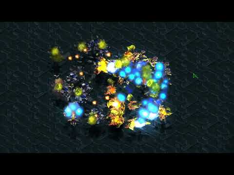 50 Wraiths vs 50 Mutalisks vs 25 Scouts