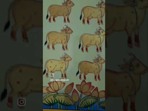 Golden Cows Handmade Pichwai Painting