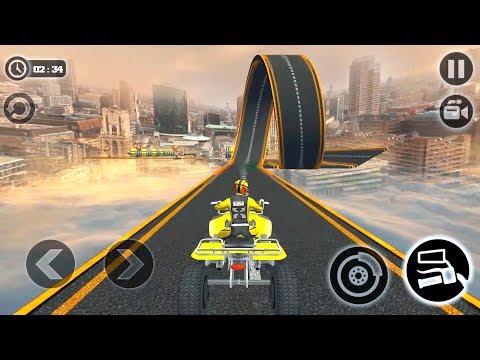 Racing Quad Bike Moto Stunt : ATV Impossible Track Gameplay #2
