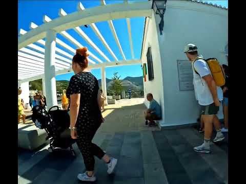 Mijas, Málaga Espanha - Vila encantadora em 4K | Passeio a pé relaxante