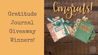 Gratitude Journal Giveaway Winners!