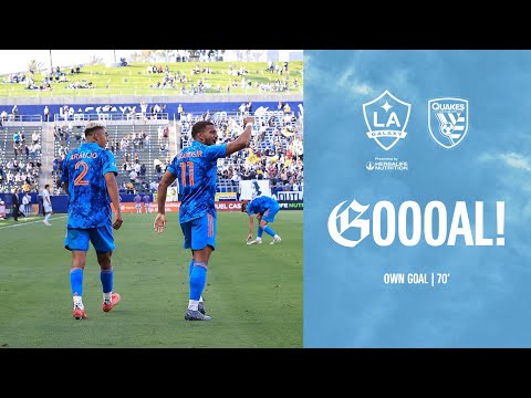 GOAL: Samuel Grandsir's hard work earns the LA Galaxy's opening goal vs. San Jose Earthquakes