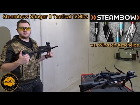 Leistungstest der Steambow Stinger Magazinarmbrust | 120lbs | Windschutzscheibe zerstören! #armbrust
