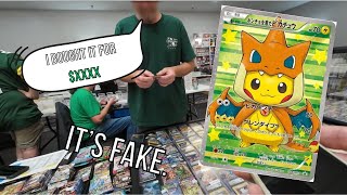 Fake Pikachu Charizard Poncho? | FIRST Buyer's POV | Eau Claire Extravaganza Card Show