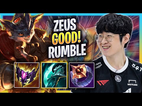 ZEUS IS SO GOOD WITH RUMBLE! - T1 Zeus Plays Rumble TOP vs Lee Sin! | Bootcamp 2023