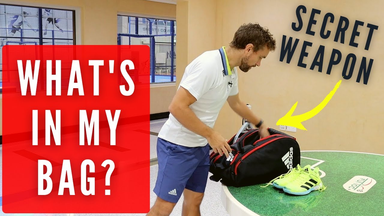 Essential padel bag items for tournaments explained by Sandy.