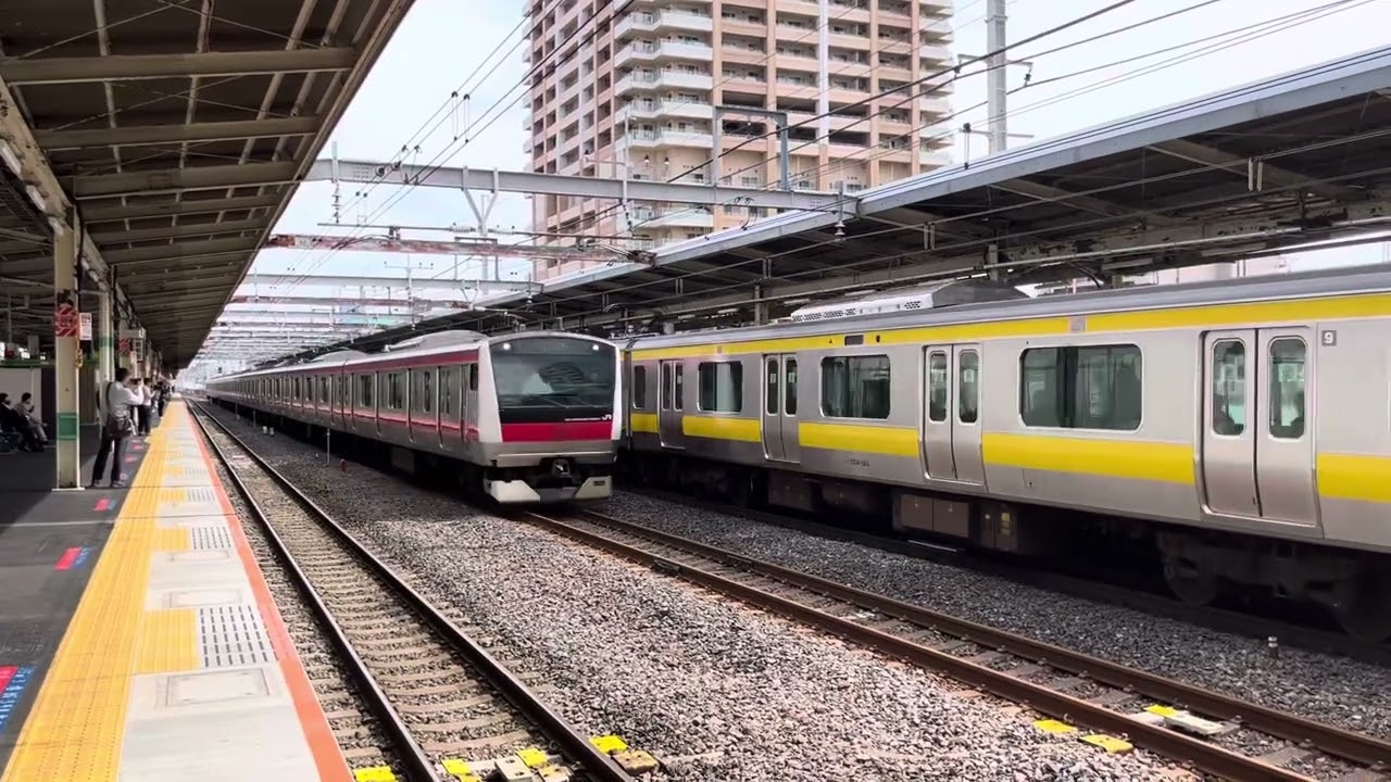 京葉線E233系5000番台TK入場市川通過シーン