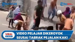 Viral Video Pelajar di Muna Dikeroyok seusai Tabrak Pejalan Kaki: Ambil Bensin, Bakar Motor Ini