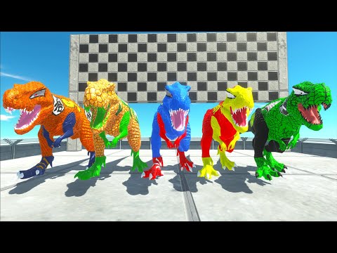 Hunting found Jurassic world evolution 5 T-REX Team Superhero - Dinosaurs Race Champions